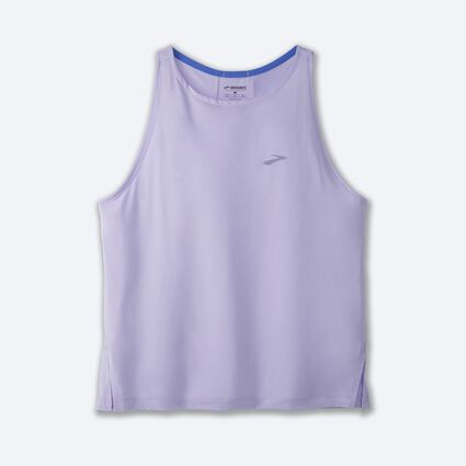 Laydown (front) view of Brooks Sprint Free Tank for women