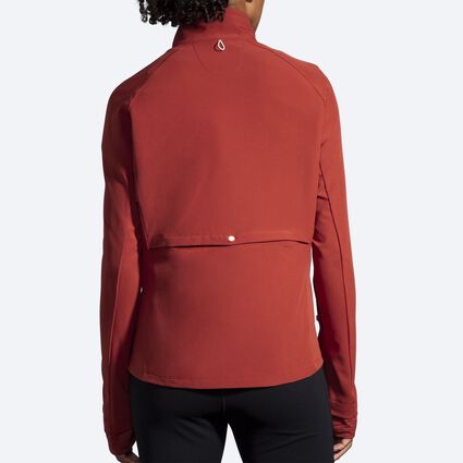Vista del modelo (trasera) Brooks Fusion Hybrid Jacket para mujer