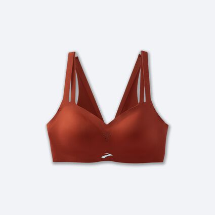 Laydown (front) view of Brooks Strappy Sports Bra for women