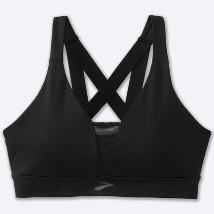 Laydown (front) view of Brooks Plunge Sports Bra for women