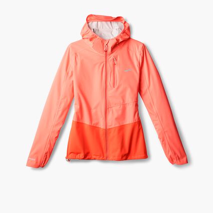 Laydown (front) view of Brooks High Point Waterproof Jacket 2 for women