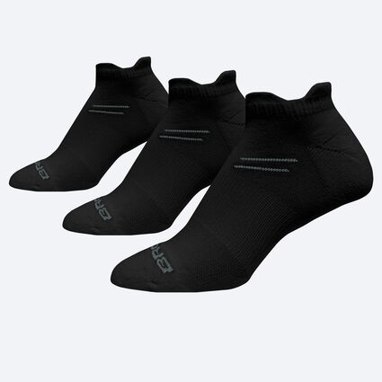 Laydown (front) view of Brooks Run-In 3-Pack for unisex