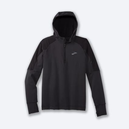 Laydown (front) view of Brooks Notch Thermal Hoodie for men