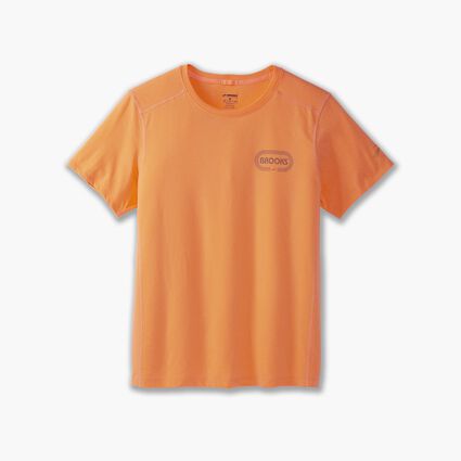 Laydown (front) view of Brooks Distance Short Sleeve 2.0 for men