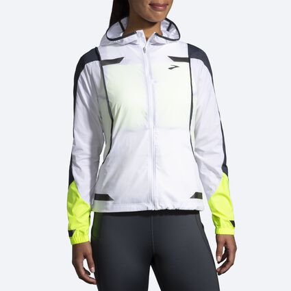 Model (front) view of Brooks Run Visible Convertible Jacket for women