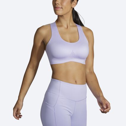 Model angle (relaxed) view of Brooks Crossback 2.0 Sports Bra for women