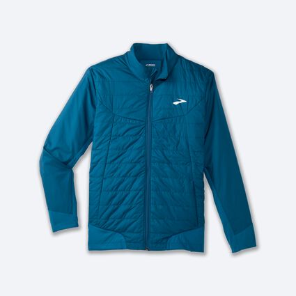 Laydown (front) view of Brooks Shield Hybrid Jacket 2.0 for men