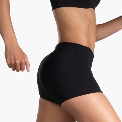 Vue angulaire du mouvement (sur tapis de course) Brooks Speedwork Short Tight pour femmes
