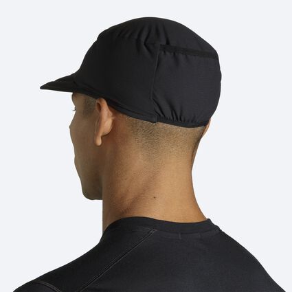 Model (back) view of Brooks Lightweight Packable Hat for unisex