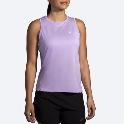 Model (front) view of Brooks Sprint Free Tank 2.0 for women