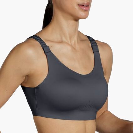 Movement angle (treadmill) view of Brooks Scoopback 2.0 Sports Bra for dames