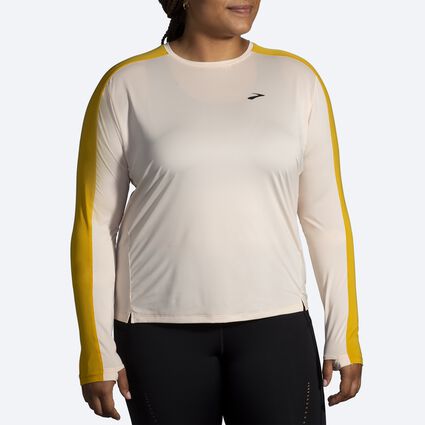 Model (front) view of Brooks Sprint Free Long Sleeve 2.0 for women