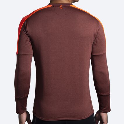 Model (back) view of Brooks Notch Thermal Long Sleeve 2.0 for men
