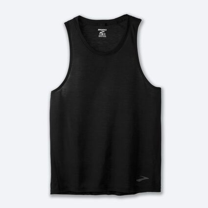 Laydown (front) view of Brooks Distance Tank for men