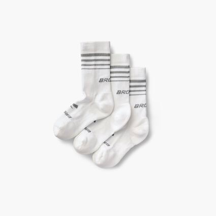 Brooks Run-In Crew 3-Pack für Unisex – Ansicht im Liegen (von vorne)