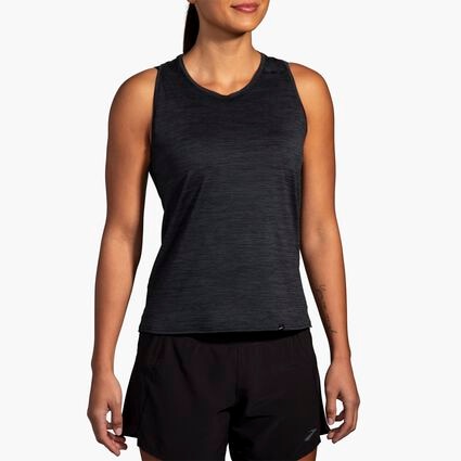 Vue (avant) du modèle de Brooks Luxe Tank pour femmes