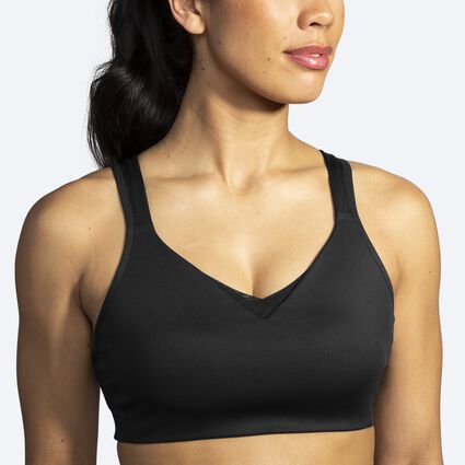 Model (front) view of Brooks Drive Convertible Run Bra for women