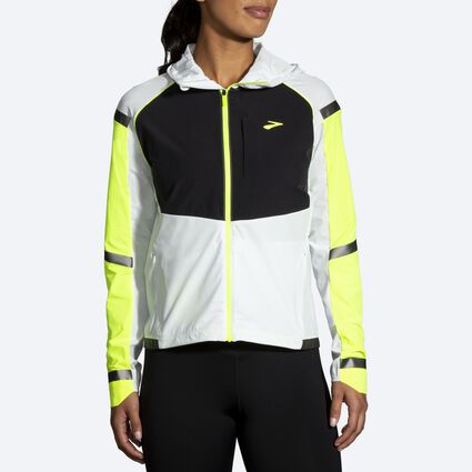 Model (front) view of Brooks Carbonite Jacket for women