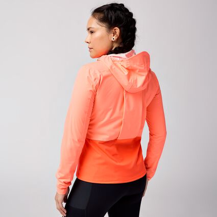 Model (back) view of Brooks High Point Waterproof Jacket 2 for women