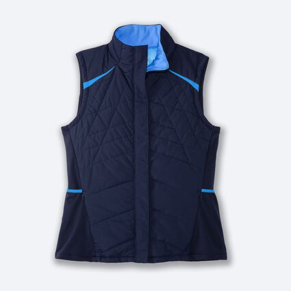 Laydown (front) view of Brooks Shield Hybrid Vest for women