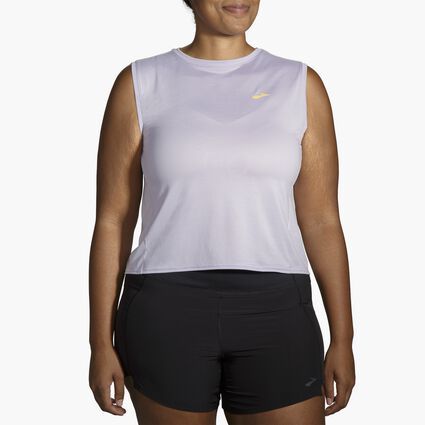 Model (front) view of Brooks Run Within Sleeveless for women