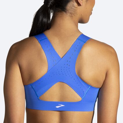 Model (back) view of Brooks Zip 2.0 Sports Bra for women