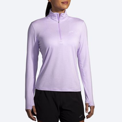 Model (front) view of Brooks Dash 1/2 Zip 2.0 for women