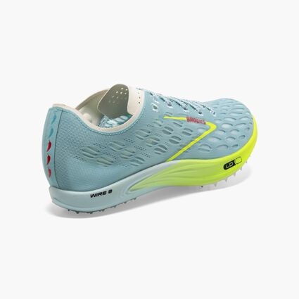 Heel and Counter view of Brooks Wire 8 for unisex
