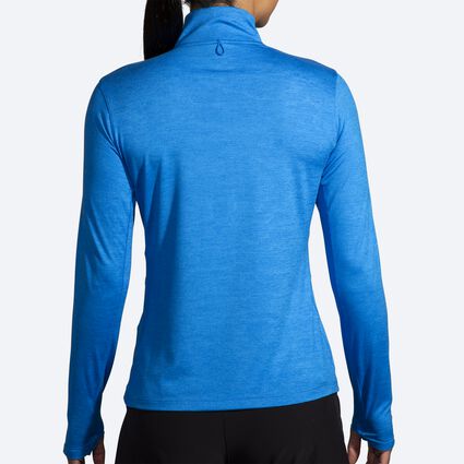 Model (back) view of Brooks Dash 1/2 Zip 2.0 for women