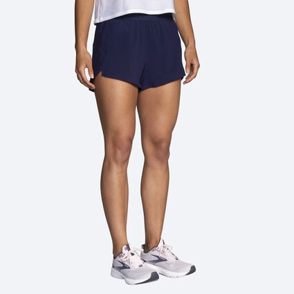 Model angle (relaxed) view of Brooks Chaser 3" Short for women