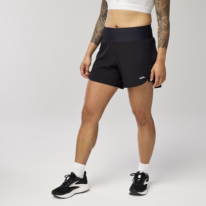 Model (front) view of Brooks Chaser 5" Short 2.0 for women