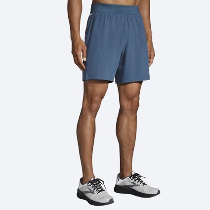 Model (front) view of Brooks Sherpa 7" Short for men