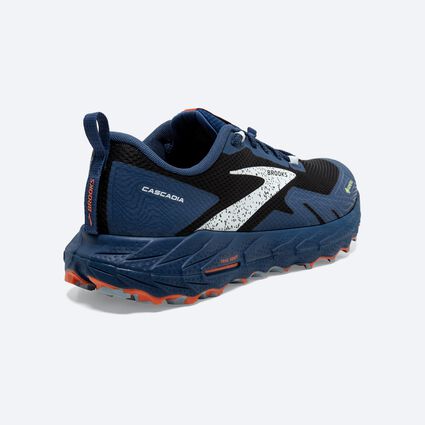  Brooks Men's Cascadia 17 GTX Waterproof Trail Running Shoe -  Black/Blue/Firecracker - 7 Medium