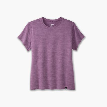 Laydown (front) view of Brooks Luxe Short Sleeve for women