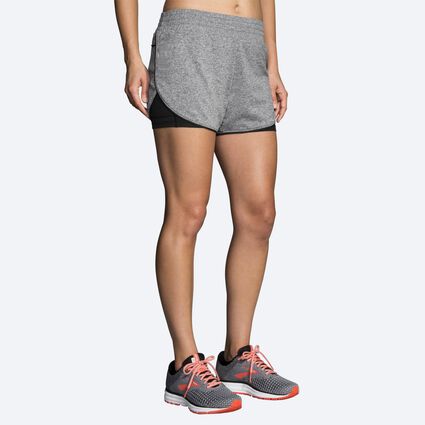 Model (front) view of Brooks Rep 3" 2-in-1 Short for women