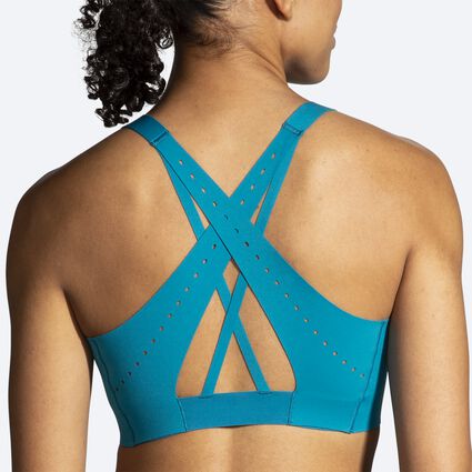 Model (back) view of Brooks Strappy 2.0 Sports Bra for women