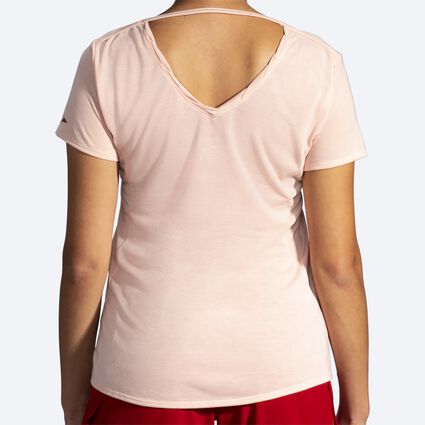 Model (back) view of Brooks Distance Short Sleeve for women