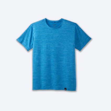 Laydown (front) view of Brooks Luxe Short Sleeve for men