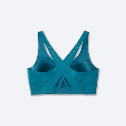 Laydown (back) view of Brooks Strappy 2.0 Sports Bra for women