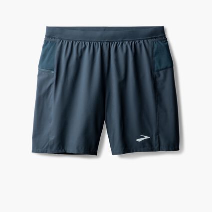 Laydown (front) view of Brooks Journey 7" 2-in-1 Short for men