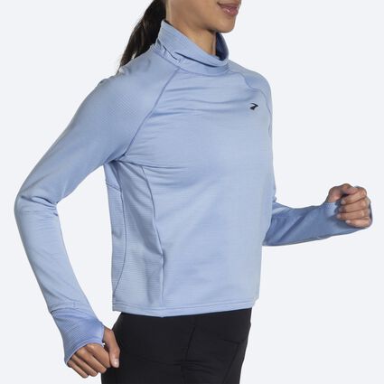 Movement angle (treadmill) view of Brooks Notch Thermal Long Sleeve 2.0 for women