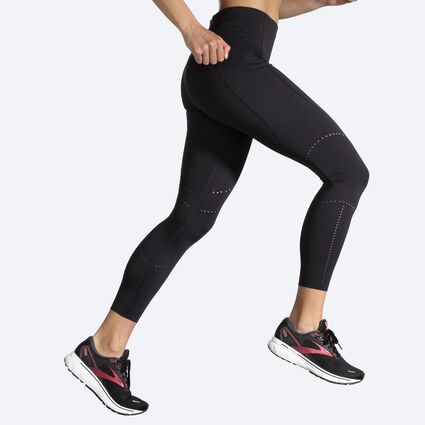 Women Reflective Stride Black Running Tights - China Yoga Leggings