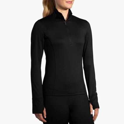 Model (front) view of Brooks Dash 1/2 Zip for women
