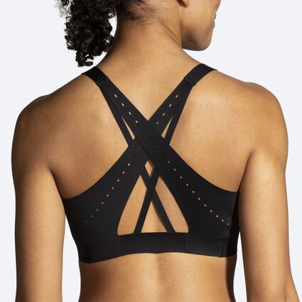 Model (back) view of Brooks Strappy 2.0 Sports Bra for women