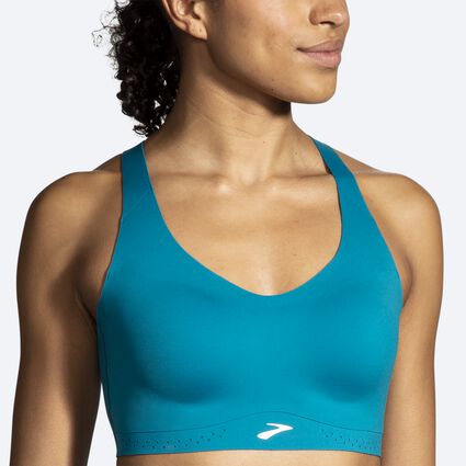 Model (front) view of Brooks Strappy 2.0 Sports Bra for women