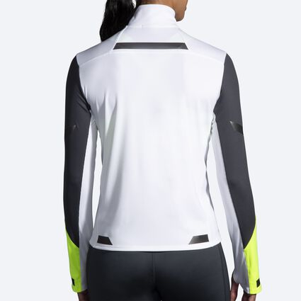Model (back) view of Brooks Run Visible 1/2 Zip for women