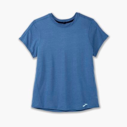 Brooks Distance Short Sleeve für Damen – Ansicht im Liegen (von vorne)