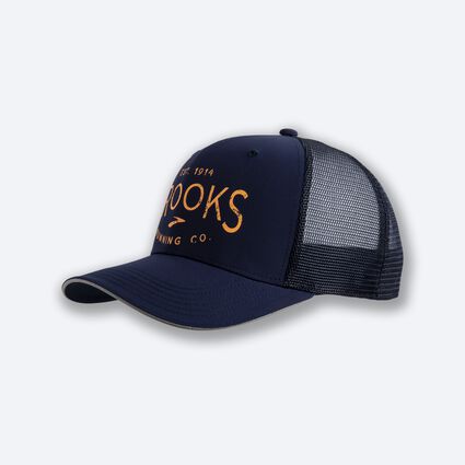 Vue couchée (avant) de Brooks Discovery Trucker Hat pour unisexe