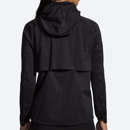 Model (back) view of Brooks High Point Waterproof Jacket for women