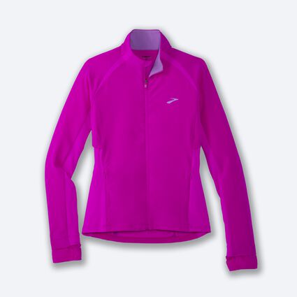 Laydown (front) view of Brooks Fusion Hybrid Jacket for women